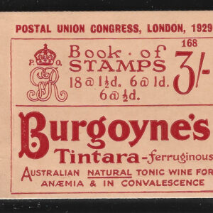 SG BB25 1929 3/- PUC booklet. Superb