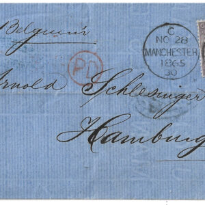 SG97 1865 6d lilac fine used on cover